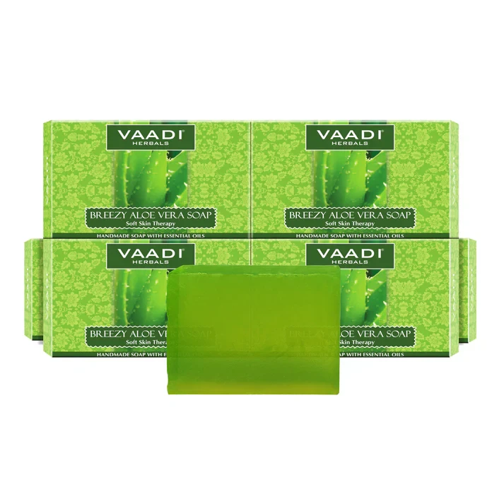 Pack of 6 Breezy Aloe Vera Soap (75 gms x 6)