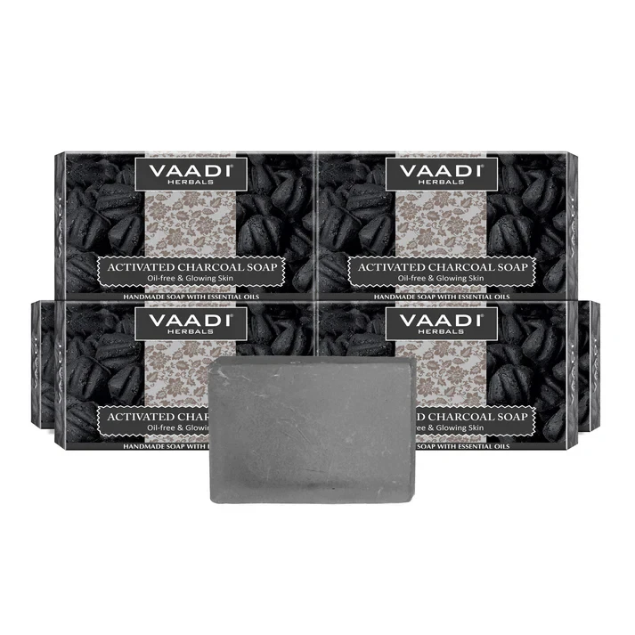 Pack of 6 Activated Charcoal Soap (6 X 75 gms)