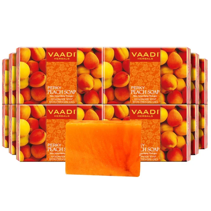 Pack of 12 Perky Peach Soap With Almond Oil (75 gms x 12)