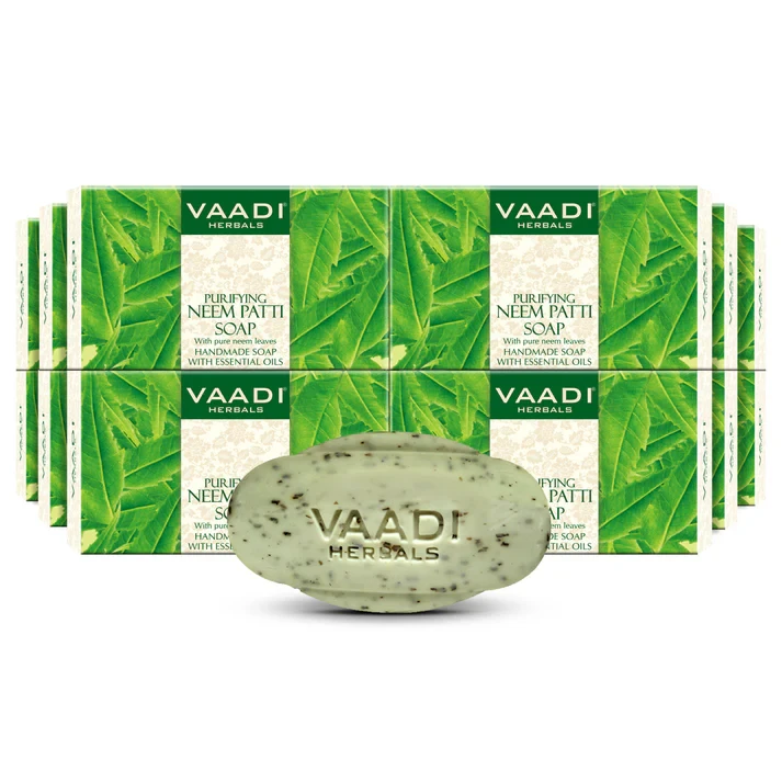 Pack of 12 Neem Patti Soap - Contains pure Neem leaves (75 gms x 12)