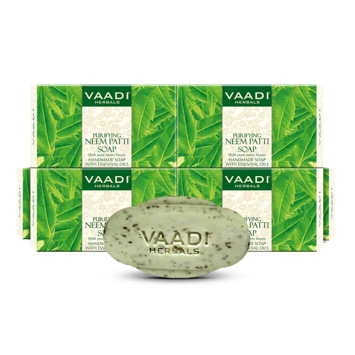 Pack of 6 Neem Patti Soap - Contains Pure Neem Leaves (75 gms x 6)